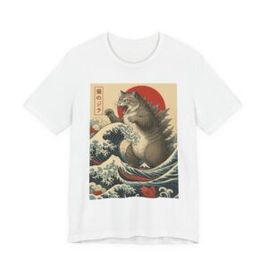 Funny Catzilla Cat Japanese Art T-shirt