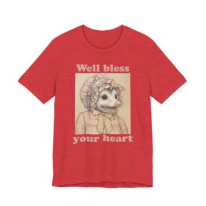 Well, Bless Your Heart | Funny Cottagecore Opossum T-shirt