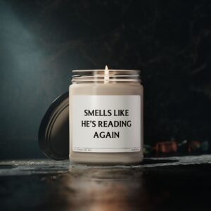 Smells Like He’s Reading Again | Funny Bookish Scented Candle