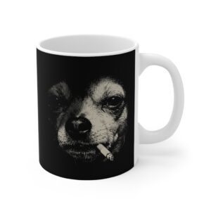 Smoking Chihuahua | Funny Edgy Y2K Dog Meme Mug