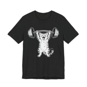 Funny Weightlifting Cat Meme T-shirt #CA57