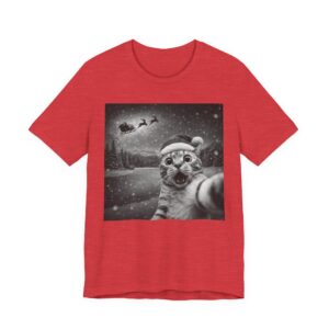 Funny Cat Selfie with Santa Claus | Christmas T-Shirt