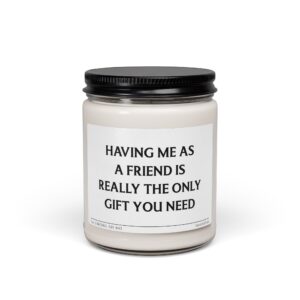 Having Me as a Friend is Really the Only Gift You Need | Funny Best Friend Scented Candle