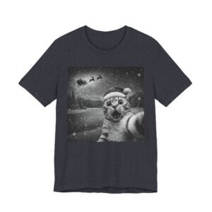 Funny Cat Selfie with Santa Claus | Christmas T-Shirt