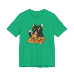 Funny Cat Eating Pizza T-Shirt