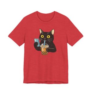 Funny Cat Drinking Bubble Tea T-Shirt