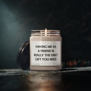 Having Me as a Friend is Really the Only Gift You Need | Funny Best Friend Scented Candle