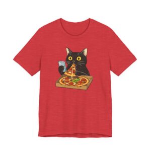 Funny Cat Eating Pizza T-Shirt