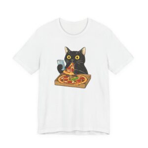 Funny Cat Eating Pizza T-Shirt