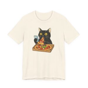 Funny Cat Eating Pizza T-Shirt
