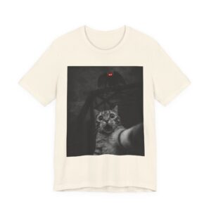 Funny Cat Selfie with Mothman T-Shirt
