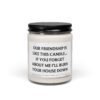 Our Friendship Is Like This Candle... If You Forget About Me, I'll Burn Your House Down | Funny Best Friend Scented Candle