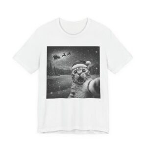 Funny Cat Selfie with Santa Claus | Christmas T-Shirt