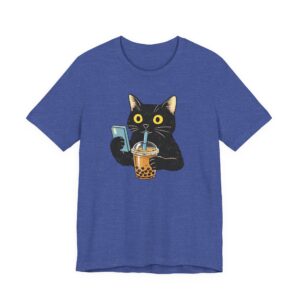 Funny Cat Drinking Bubble Tea T-Shirt