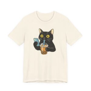 Funny Cat Drinking Bubble Tea T-Shirt