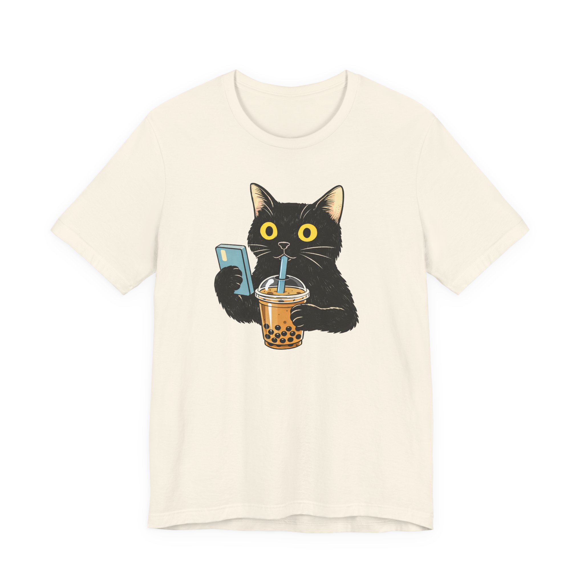 Funny Cat Drinking Bubble Tea T-Shirt