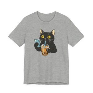Funny Cat Drinking Bubble Tea T-Shirt