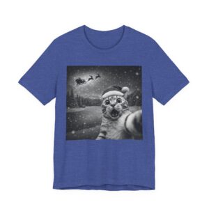Funny Cat Selfie with Santa Claus | Christmas T-Shirt