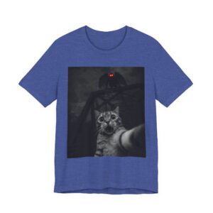 Funny Cat Selfie with Mothman T-Shirt