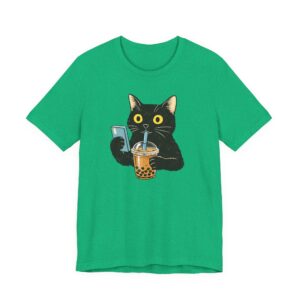 Funny Cat Drinking Bubble Tea T-Shirt