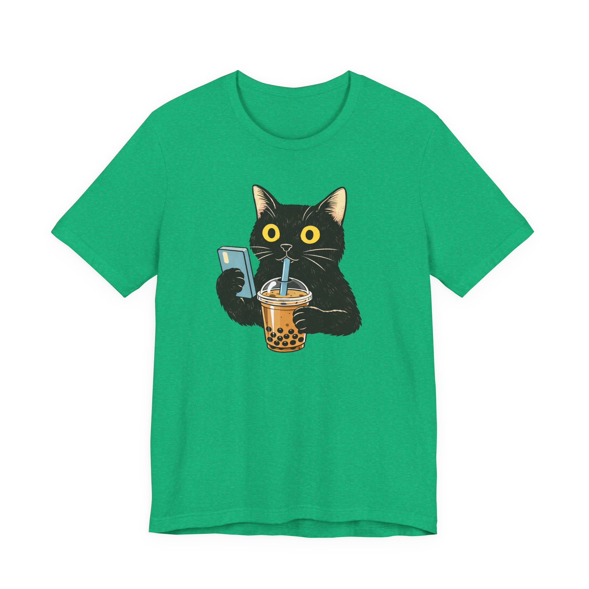 Funny Cat Drinking Bubble Tea T-Shirt