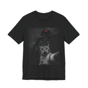 Funny Cat Selfie with Mothman T-Shirt #CA62
