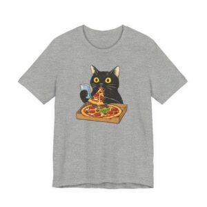 Funny Cat Eating Pizza T-Shirt