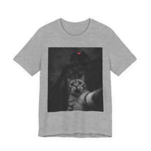 Funny Cat Selfie with Mothman T-Shirt