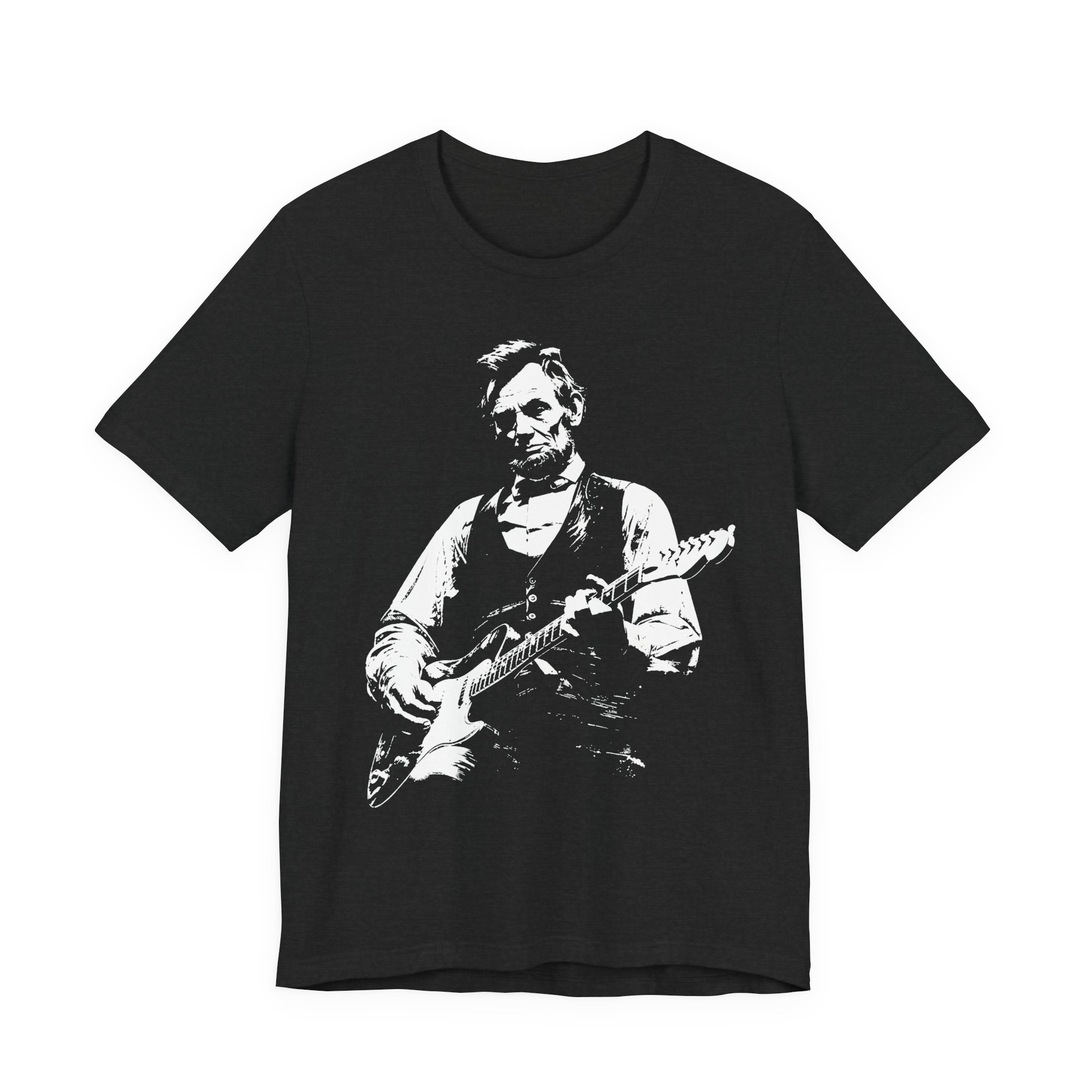 Abraham Lincoln Playing Guitar | 4th of July Independence Day T-Shirt