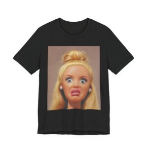 Funny Shocked Doll with Disgusted Face | Sarcastic Meme T-Shirt for Women