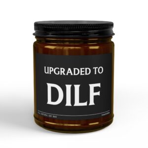 Upgraded to DILF | Funny Expecting Dad Scented Candle
