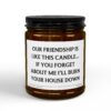 Our Friendship Is Like This Candle... If You Forget About Me, I'll Burn Your House Down | Funny Best Friend Scented Candle