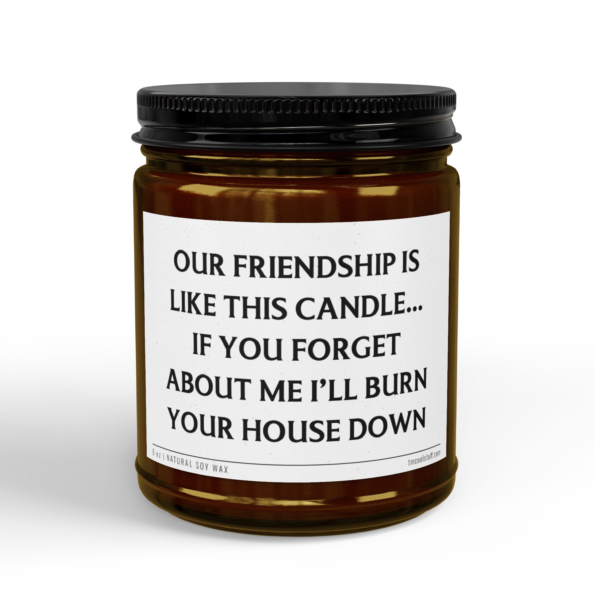 Our Friendship Is Like This Candle... If You Forget About Me, I'll Burn Your House Down | Funny Best Friend Scented Candle