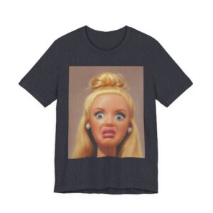 Funny Shocked Doll with Disgusted Face | Sarcastic Meme T-Shirt for Women