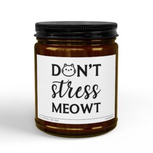 Don’t Stress Meowt | Funny Cat Owner Scented Candle