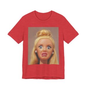 Funny Shocked Doll with Disgusted Face | Sarcastic Meme T-Shirt for Women