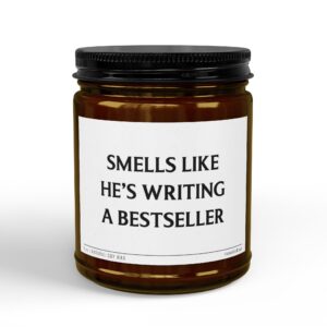 Smells Like He’s Writing a Bestseller | Funny Writer Scented Candle