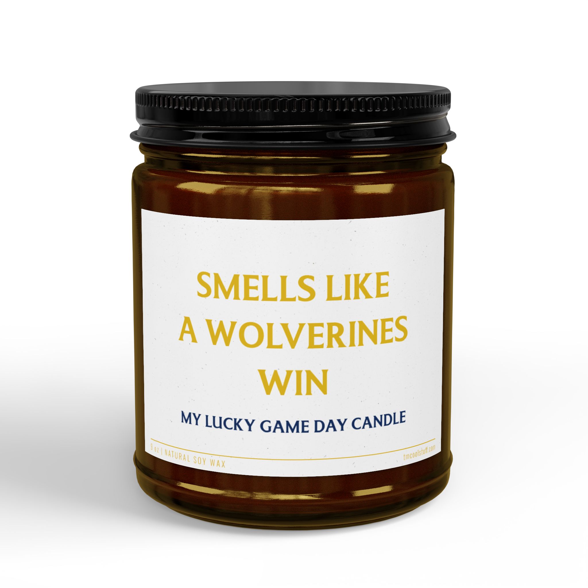 Smells Like a Wolverines Win | Funny Michigan Wolverines Football – Baseball Candle