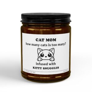 How Many Cats Is Too Many? Infused with Kitty Snuggles | Cute Cat Mom Scented Candle