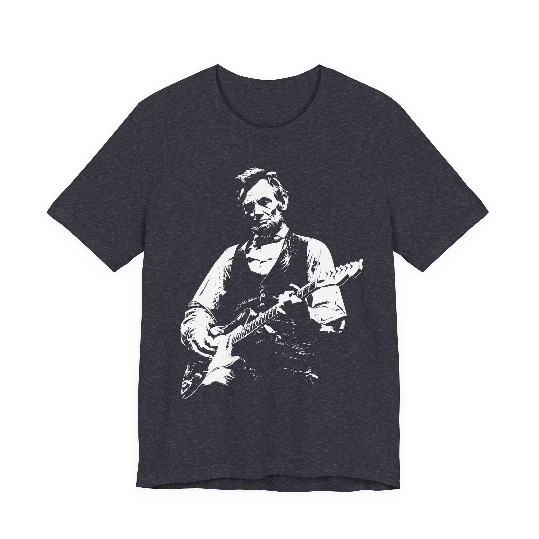 Abraham Lincoln Playing Guitar | 4th of July Independence Day T-Shirt