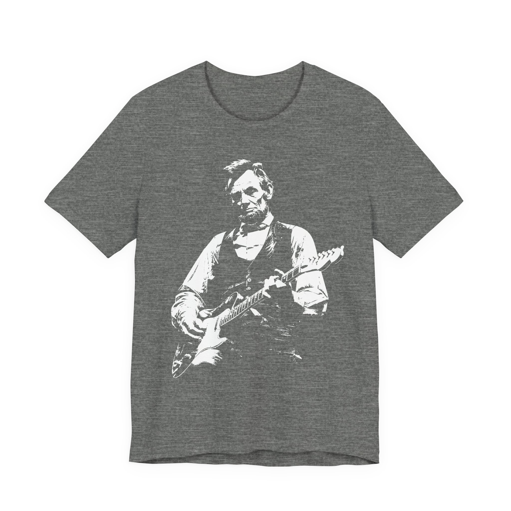 Abraham Lincoln Playing Guitar | 4th of July Independence Day T-Shirt