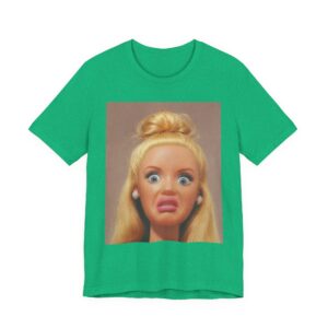 Funny Shocked Doll with Disgusted Face | Sarcastic Meme T-Shirt for Women