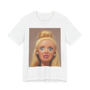 Funny Shocked Doll with Disgusted Face | Sarcastic Meme T-Shirt for Women