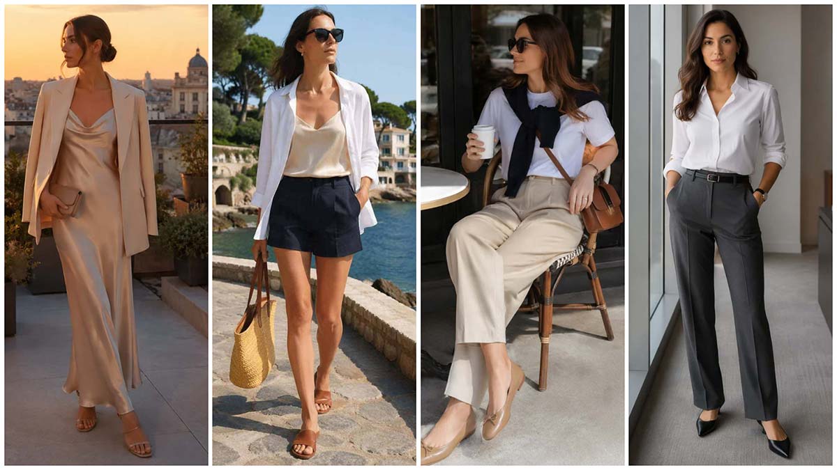 Women demonstrating quiet luxury fashion aesthetics