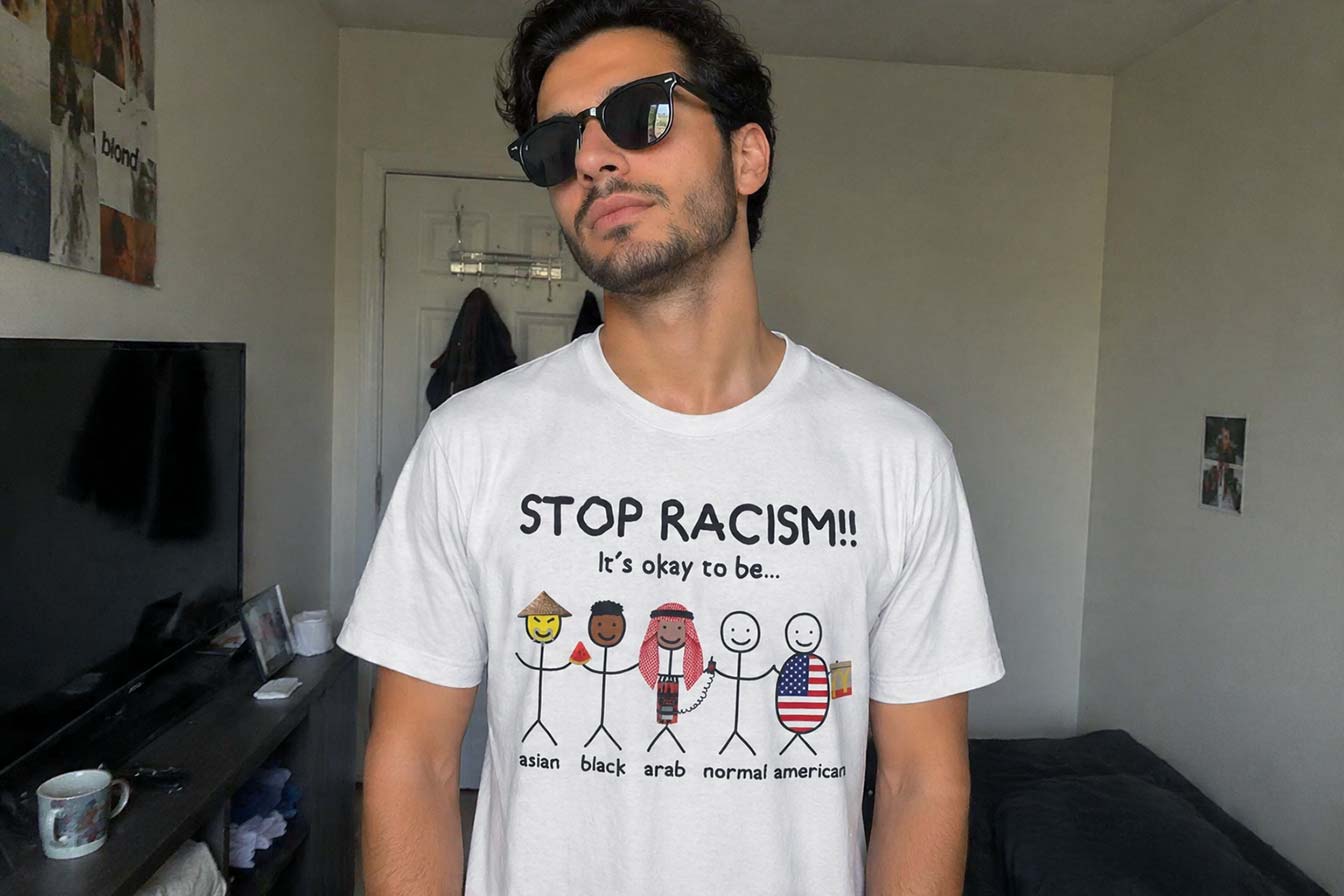Stop Racism | Sarcastic T-Shirt Banner