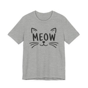 Cute MEOW Cat Face T-Shirt | Funny Cat Lover Gift Graphic Tee