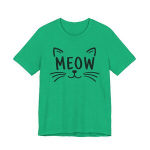 Cute MEOW Cat Face T-Shirt | Funny Cat Lover Gift Graphic Tee
