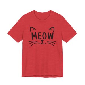 Cute MEOW Cat Face T-Shirt | Funny Cat Lover Gift Graphic Tee