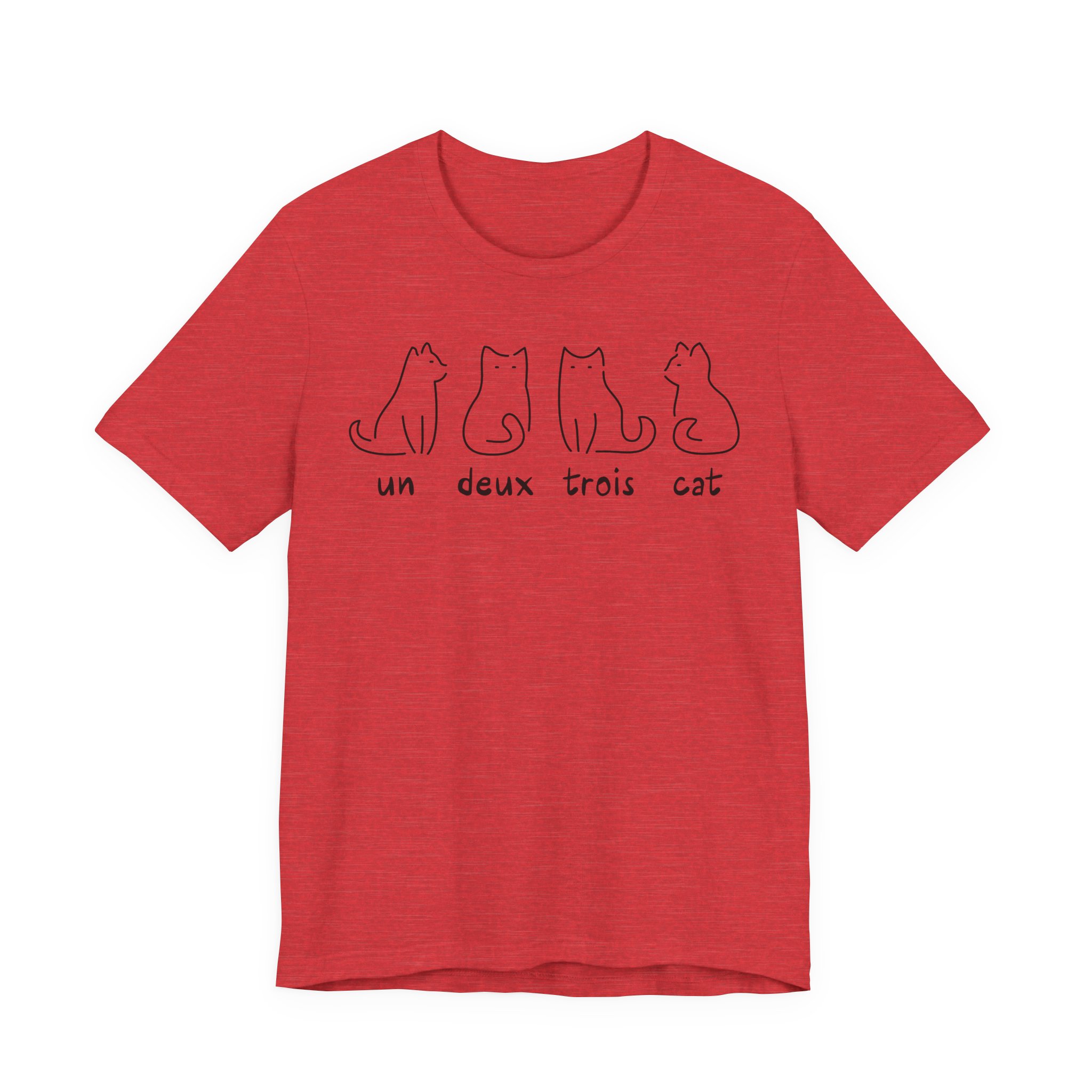Un Deux Trois Cat T-Shirt | Funny French Cat Pun Shirt, Cat Lover Gift