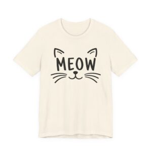 Cute MEOW Cat Face T-Shirt | Funny Cat Lover Gift Graphic Tee
